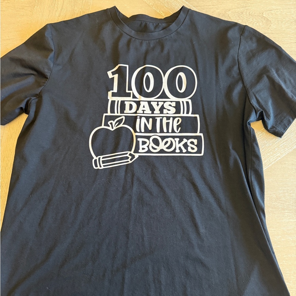 100 Days in the Books Graphic Tee - Black for school